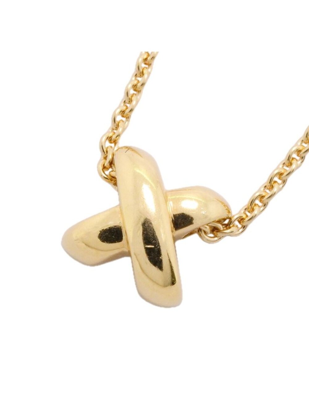 Tiffany & Co Necklace Signature Cross 18k Yellow Gold